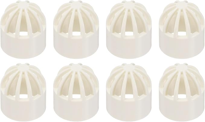 PATIKIL 0.8 Inch (20mm) Fish Cover Permeable Cap, 8 Pcs PVC Breathable Cap Aquarium Guard Fish Tank Intake Cover, White