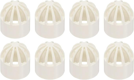 PATIKIL 0.8 Inch (20mm) Fish Cover Permeable Cap, 8 Pcs PVC Breathable Cap Aquarium Guard Fish Tank Intake Cover, White