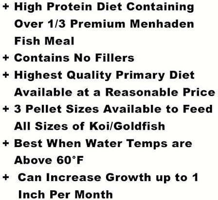 Blackwater Premium Koi and Goldfish Foods Max Growth 40 lb, Small Pellet