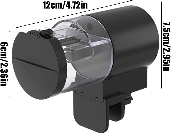 Automatic Feeder - 100ml Battery Operated with Timer, Large Capacity Fish Automatic Feeder | for Small Tank Turtle Shrimp Home Apartment Office Travel Vacation Weekend