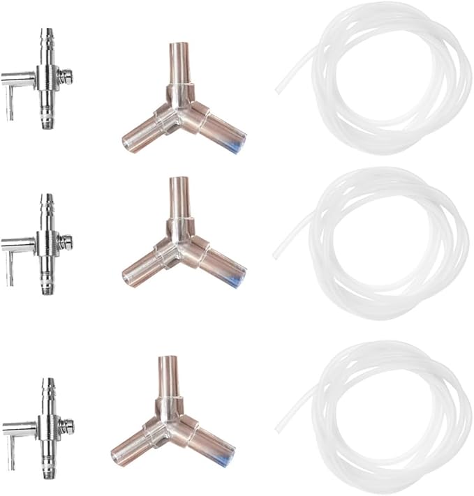 BESPORTBLE Fish Tank Distributor Kit 9Pcs Aquarium Air Pump Accessories with Hose Connectors Splitter for Aquarium Oxygen Pump