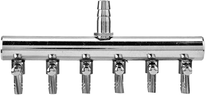 Aquarium one-Way air Flow Valve, Control Valve, for Aquarium Applications(8 to 4mm 6-Hole Diverter Head)