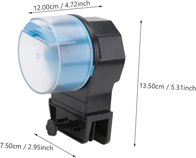 Toddmomy 1 Set Automatic Turtle Feeder Aquarium Fish Feeder with Feeding Port for Easy Operation and Breeding Blue