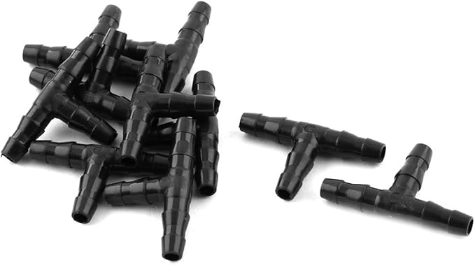 uxcell 10 Pcs 6mm Dia 3 Ways T Shape Airline Air Tube Connectors for Aquarium