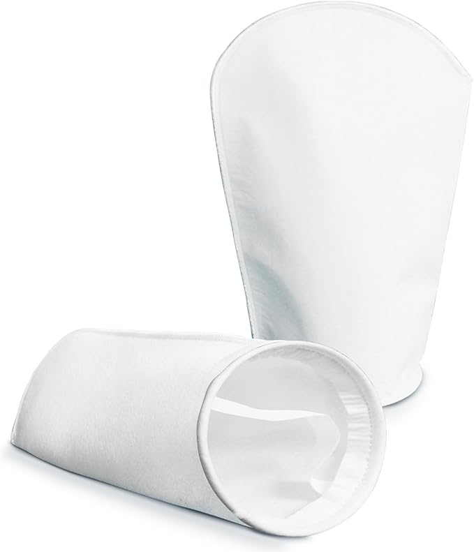 JOR Filter Sock 200 Micron, Double Stitched Machine Washable and Reusable, Extends Life of Filter System, Good for the Planet, Improves Aquarium Pond Water for Energetic Fish, Clear Water, 2 Pack