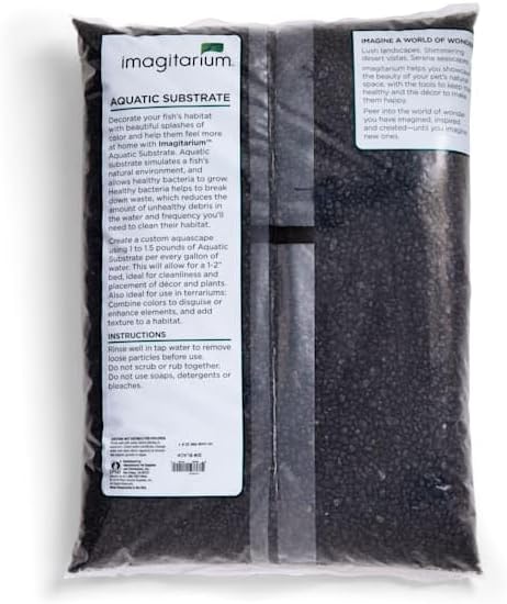 imagitarium by Petco Aquarium Gravel Substrate Frosted Black 20 lbs.