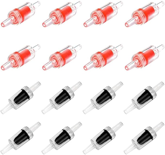 Aquarium Check Valves - 16pcs One Way Air Pump Valves Non-Return for 3/16 inch Fish Tank Aerator Airline Tubing Accessories Pipe Fitting Clear