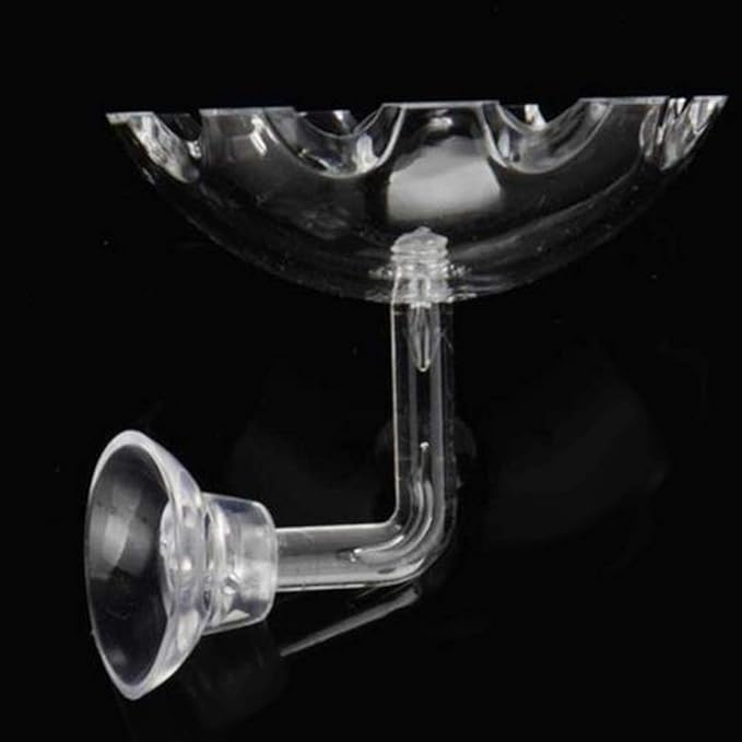POPETPOP 2Pack Shrimp Feeding Dish-Shrimp Feeder,Shrimp Bowl Aquarium Transparent Feeder Container with Suction Cup Fish Tank Feeding Dish