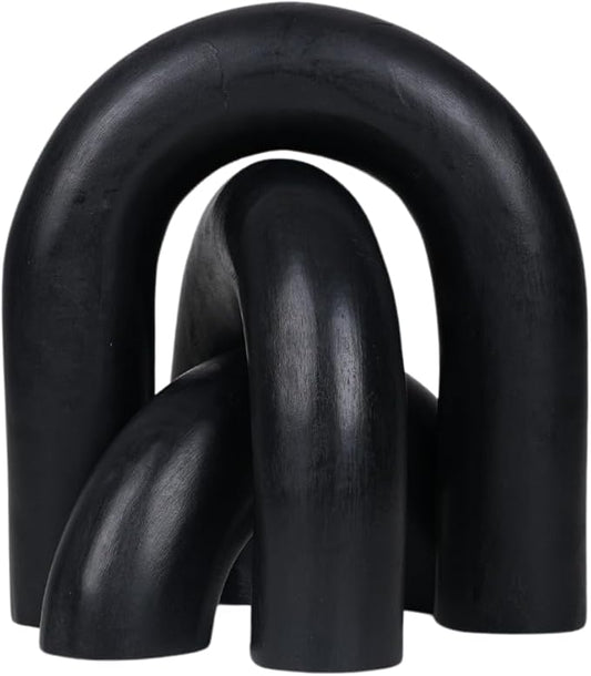 Decorative Wood Arch Decor Set of 3 - Large - 6.5 Inch, Medium - 5 Inch, Small - 3 Inch - Black