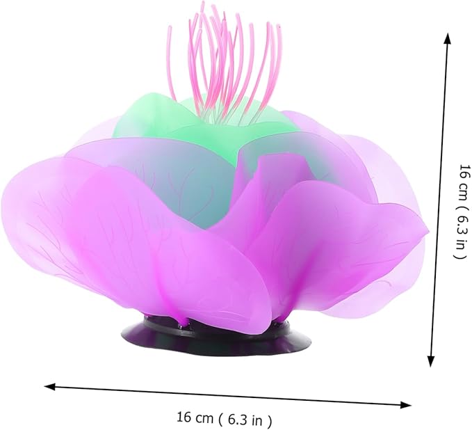 BESPORTBLE Colorful Water Lily Aquarium Decoration Fish Tank Adornment for Aquatic Landscapes Compact and Lightweight Design for Enhancing Fish Tank Aesthetics Vivid and Attractive Water