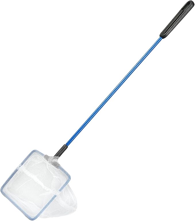AQUANEAT Aquarium Fish Net, Small Fish Tank Cleaning Net, Food Wastes Skimmer for Small Ponds and Pools