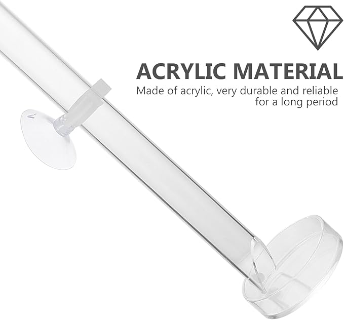LALAFINA Aquarium Fish Feeder Tube with Sucker and Tray 20cm Acrylic Fish Tank Feeding Tool Automatic Food Dispenser for Aquarium Use