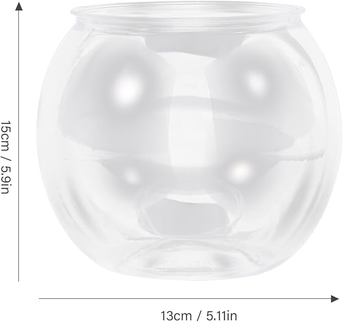 Lurrose Tabletop Fish Tank Plastic Fish Tank Globe Fbowl Clear Feeding Container