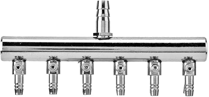 Aquarium one-Way air Flow Valve, Control Valve, for Aquarium Applications(8 to 4mm 6-Hole Diverter Head)
