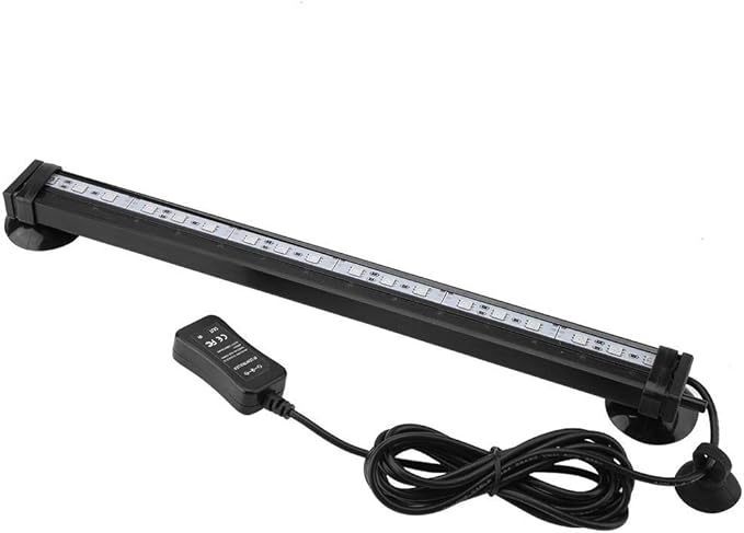 TOPINCN LED Aquarium Light Fish Bubble Light Underwater Led Light with Remote Control + Manual Color Change - Highlight Colorful Aquarium Light Kit(US Plug)(31cm)