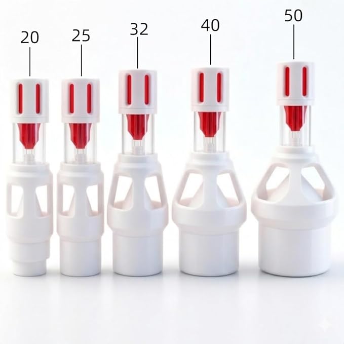 Fish Tank Silencer, H-Shaped Anti-Overflow Filter, Plastic Brush Spiral Filter, Fish Tank Accessory(Clear,25mm)