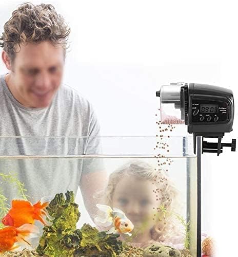 Yosoo Automatic Fish Feeder for Aquarium, Vacation Weekend Fish Food Dispenser with Automatic Digital Timer for Flake Pellets, Pellets, Powders and Strips