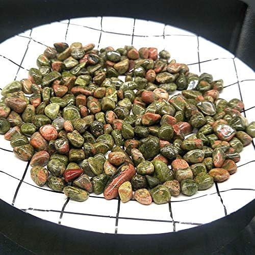 50/100g Natural Stones Gravel Crystals Chip Quartz Minerals Tumbled Agates Specimen Gemstones Home Aquarium Decor,Unakite,100g