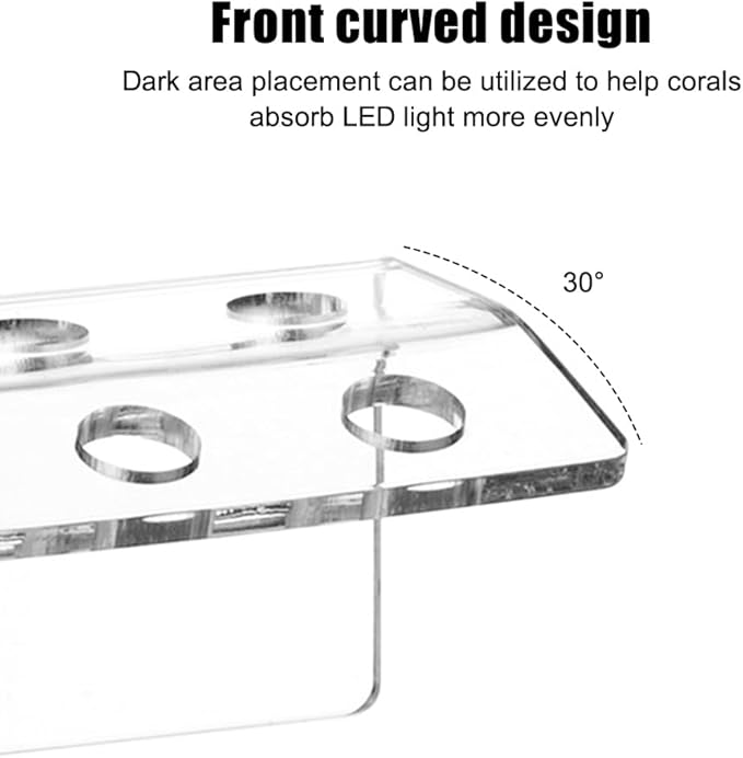 MiOYOOW Coral Frag Holder, 4/8 Plug Holes Acrylic Coral Frag Rack with Magnetic Suction Cup for Aquarium Household Fish Tanks