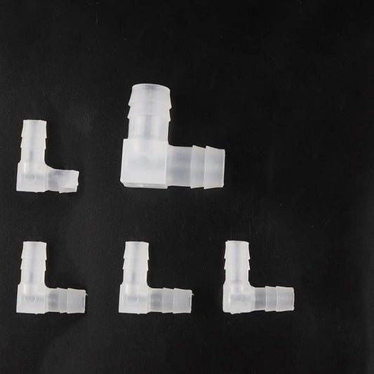 10pcs Plastic Equal Elbow Connector Aquarium Fish Tank Pagoda Hose Adapter 90 Degree Transparent Joints, Air Pump Fitting (Size : 10mm)