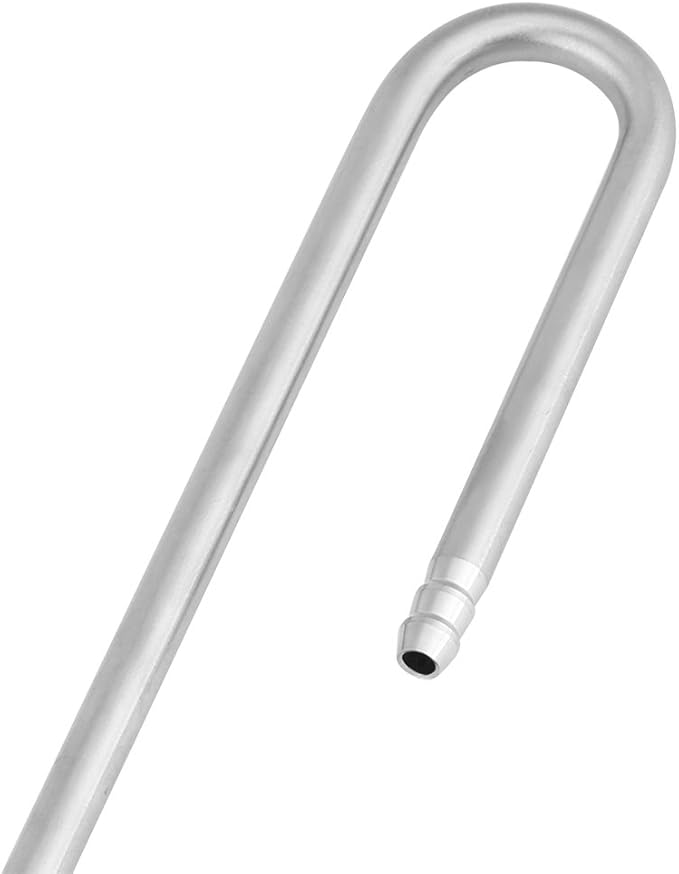 CO2 Diffuser, Stainless Steel CO2 Atomizer Bubble Counter with U Shape Connecting Tube O2 Diffuser Stainless Steel Reactor for Aquarium Plants Water Grass(20cm)