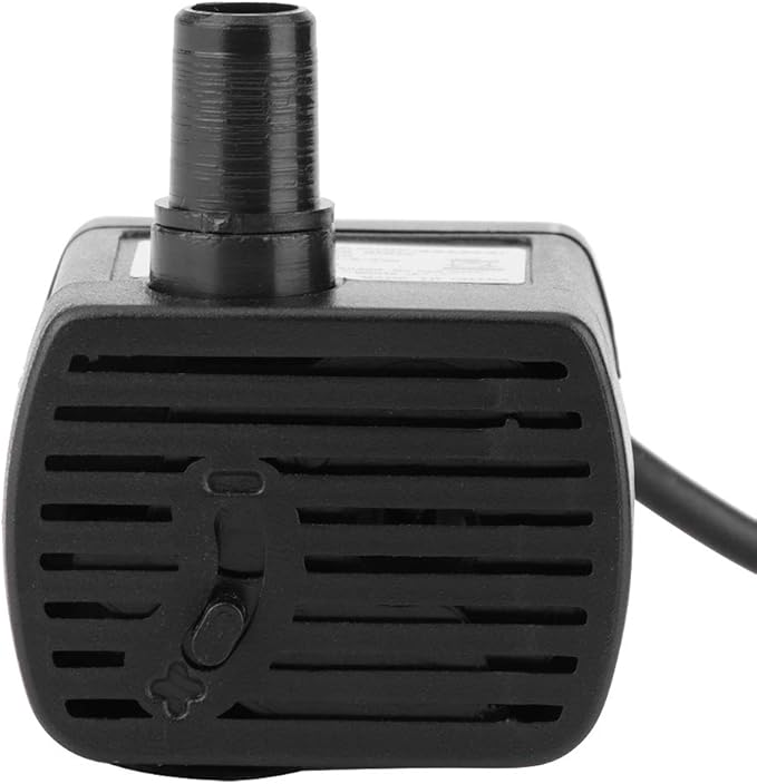 Water Pump Cable, 5V USB Durable Indoor Miniature Fountain Water Pump, 150L/H ABS Black Mini Submersible Water Pump Accessory for Hydroponics Pond Fish Tanks Aquarium Pet Fountain, Water Pump Bru