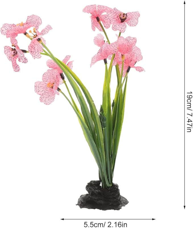 Garneck 2pcs Fake Fish Tank Decorations Aquarium Plants: Pink Artificial Plastic Aquarium Plant Ornaments for Desktop Betta Freshwater Fish Tank Accessories Decor