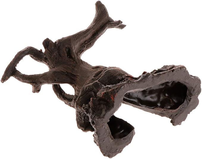 for Tank Ornament Aquarium Driftwood Decoration Resin Root Tree Trunk Betta Accessories Fish House 4.3x4.7 Inches Heater Light Thermometers Gravel Sand Decorations Filter Filter Light