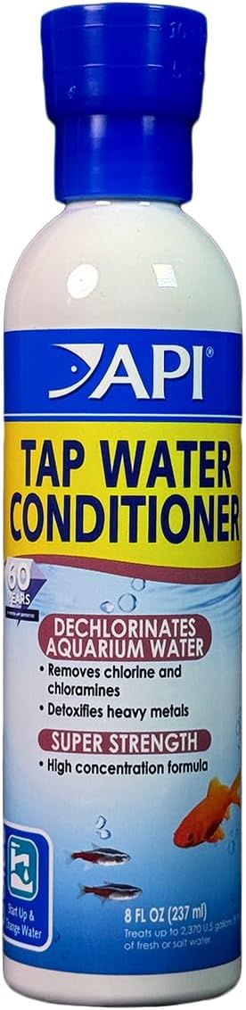 API TAP WATER CONDITIONER Aquarium Water Conditioner 8-Ounce Bottle, White (52A),8 oz