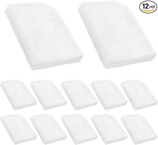 12 Pack Water Polishing Pads Fit for 306/307 406/407 Canister Filter Media Aquarium Filter Pad, A244A1 Mechanical Filter Media for Aquariums Compatible with Fluval Quick-Clear