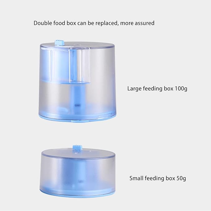 Automatic Fish Feeder for Aquarium, 200ml Auto Food Dispenser with Timing Feeding, Mute Design for Betta Koi Turtle Small Tank