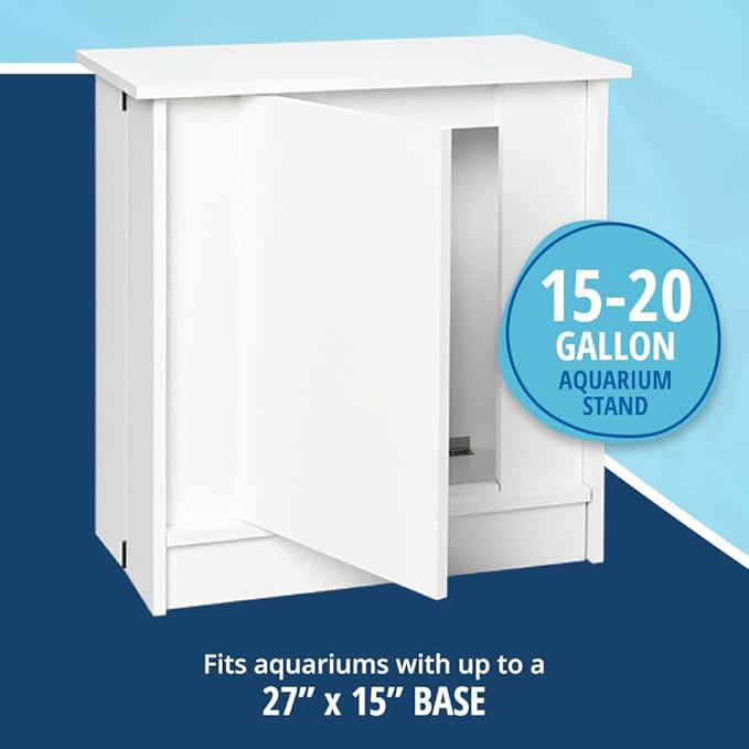 Tetra 15-20 Gallon Fish Tank Stand, Easy To Assemble in Less than 1 Minute, No Tools Required, Water-Resistant Wood Stand For Freshwater And Saltwater Aquariums, Sturdy Stand Designed For Durability