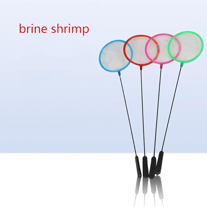 Fish Net for Fishing 3 Inch Fine Net Small Skimmer Aquarium Accessories for Fish and Shrimps Long Handle