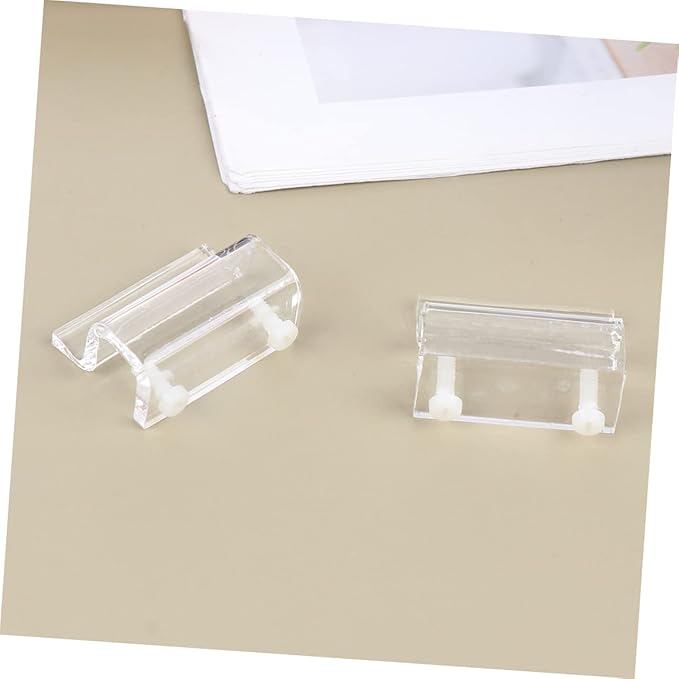 BESPORTBLE 12pcs Acrylic Fish Tank Cover Support Bracket Aquarium Holder for Open Tanks Turtle Pet White