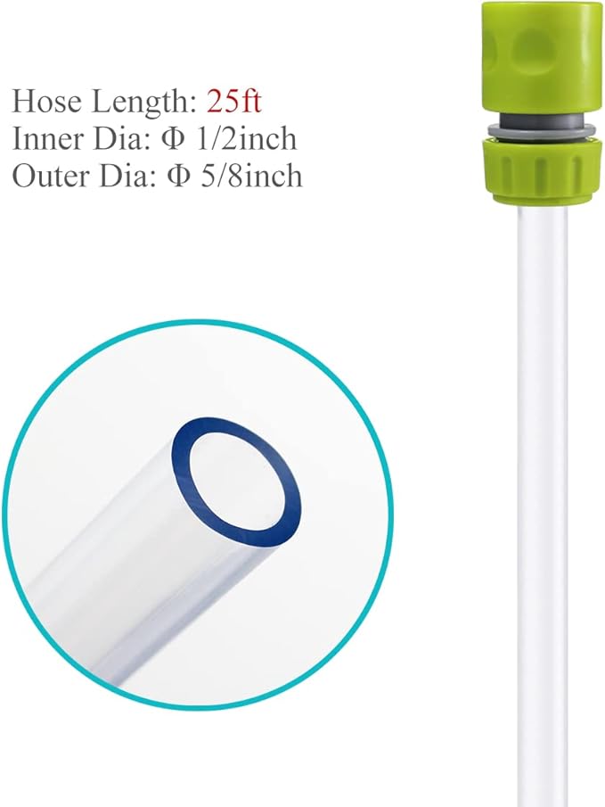 Laifoo 25ft Aquarium Vacuum Gravel Cleaner Fish Tank Cleaner Siphon Water Changer