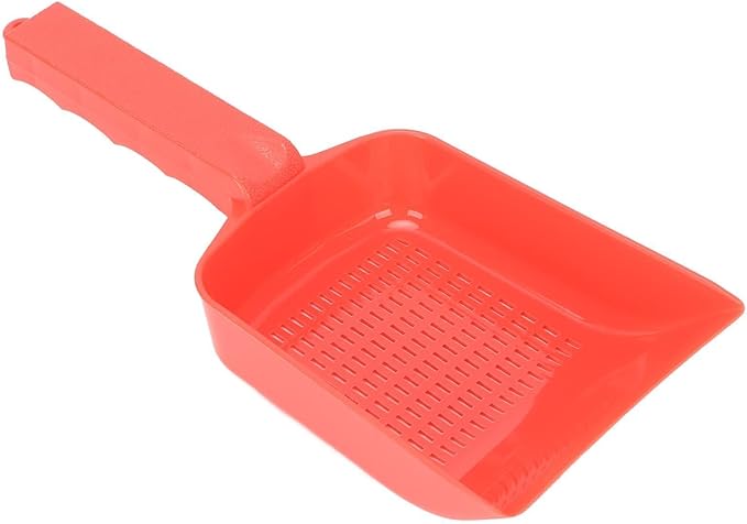 Aquarium Sand Scooper, Aquarium Gravel Sand Shovel Aquarium Scoop Clean for Home Garden Pool(Red)