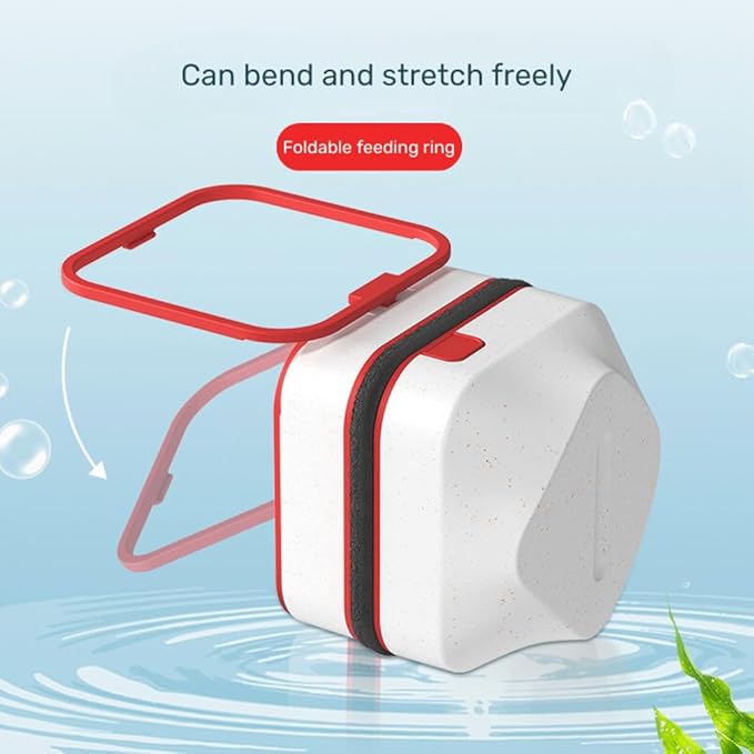 Magnetic Fish Tank 2-in-1 Clean Brush & Feeding Ring Eco Care Kit Aquarium Dirt Remover for Small Glass