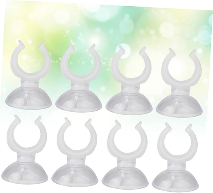 Angoily 2sets Holder Cups Aquarium Cup Hooks Heavy Duty 16mm Clamp Easy to Install 8pcs*2