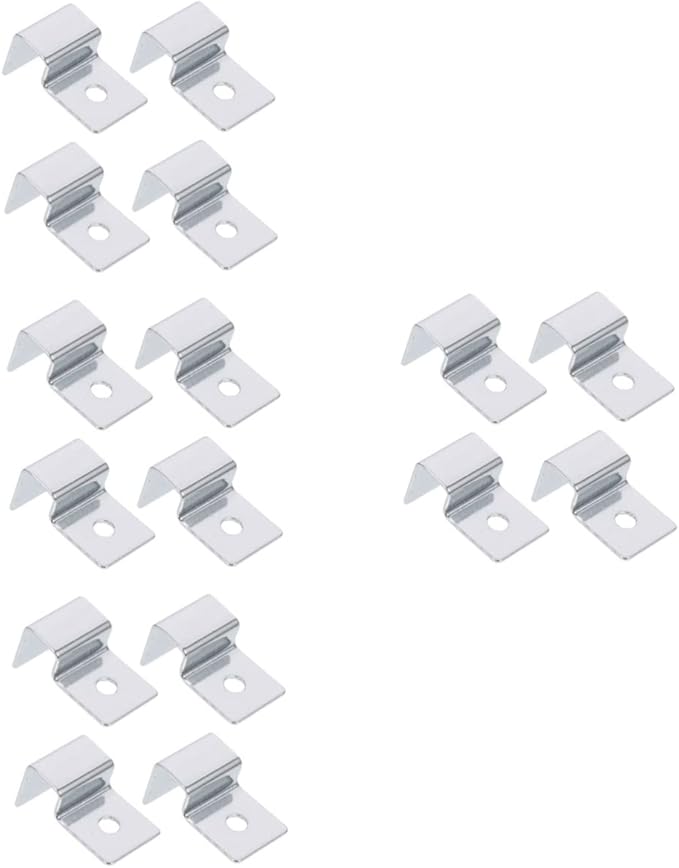 BESPORTBLE 16pcs Stainless Steel Aquarium Cover Holders Fish Tank Lid Support Clips Easy to Install Aquarium Accessories for Thick Glass and Wear-Resistant Design