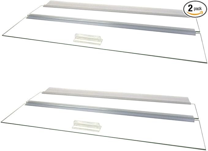 Glass Canopy for Aquariums with and Without Center Braces, 10 Gallon to 200 Gallon Aquariums (Tank with Center Brace, 48" L x 18" W)