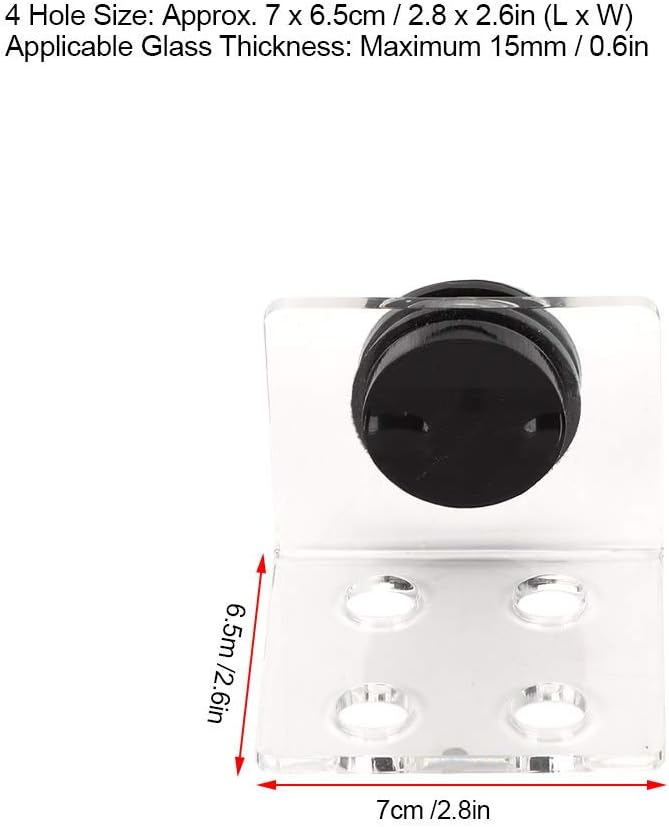 Fish Acrylic Bracket Base, Aquarium Rack Bracket Transparent Bracket Holder Frag Plugs Rack Suction Cup(4Holes)
