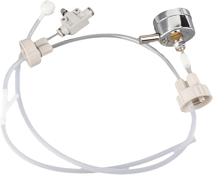DIY CO2 Generator System Kit for Aquarium, White Professional Plant System with Tube Valve Gauge Bottle for Moss