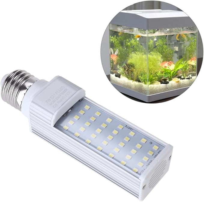 UEETEK 7w Aquarium Light Bulb for Fish Tanks and Aquariums for Plant Growth Fits and Tropical Aquariums Creates Ripple Effect