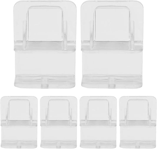 Aquarium lid Clips 6pcs Aquarium Lid Rimless Tank Cover Clips 0-2cm Fish Tank Cover Support Holder for Rimless Aquarium Glass Top Transparent