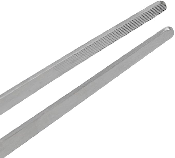 Straight and Curved Stainless Steel Super Thick Tweezers Set,Pliers Aquarium Tool Fish Tank Aquatic Plants Forceps Clip (15")
