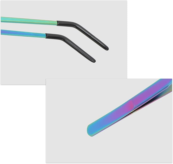 Reptile Feeding Tongs, Stainless Steel Lizard Feeding Tongs, Aquarium Curved Feeding Tweezers for Reptiles W/Rubber Tip, Terrarium Feeding Tongs for Gecko,10.63", Assorted Color