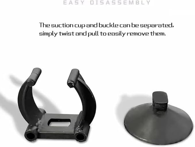 10Pcs Aquarium Suction Cup Clips, 18-22mm, Black, Universal Fish Tank Holders for Heaters, Pumps, Filters and Hood