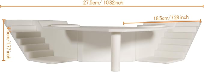 Aquarium Undergravel Fish Tunnel Hide Cave Corner Fishes Tank Decorations Under Gravel Viewing Tunnel Fish Cave for Aquarium Hideout (White,Style 3)