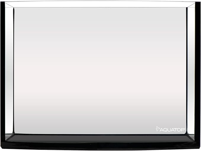 Aquatop EuroStyle Bowfront Aquarium, 3.5-Gallons - Nano Semi-Circle Glass Aquarium, Safe for Freshwater & Saltwater, Desktop Fish Tanks, Panoramic Tank, ES-12
