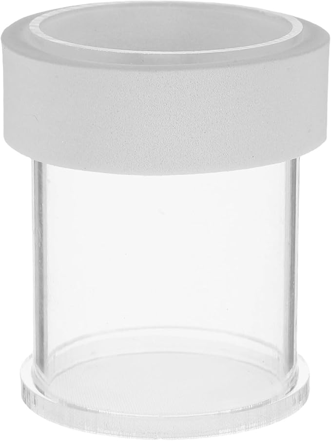 HOMSFOU Semi-Automatic Fish Tank Feeder Floating Acrylic Feeding Dish Ring for Guppies and Brine Shrimp Large White Aquarium Accessory for Home and Office